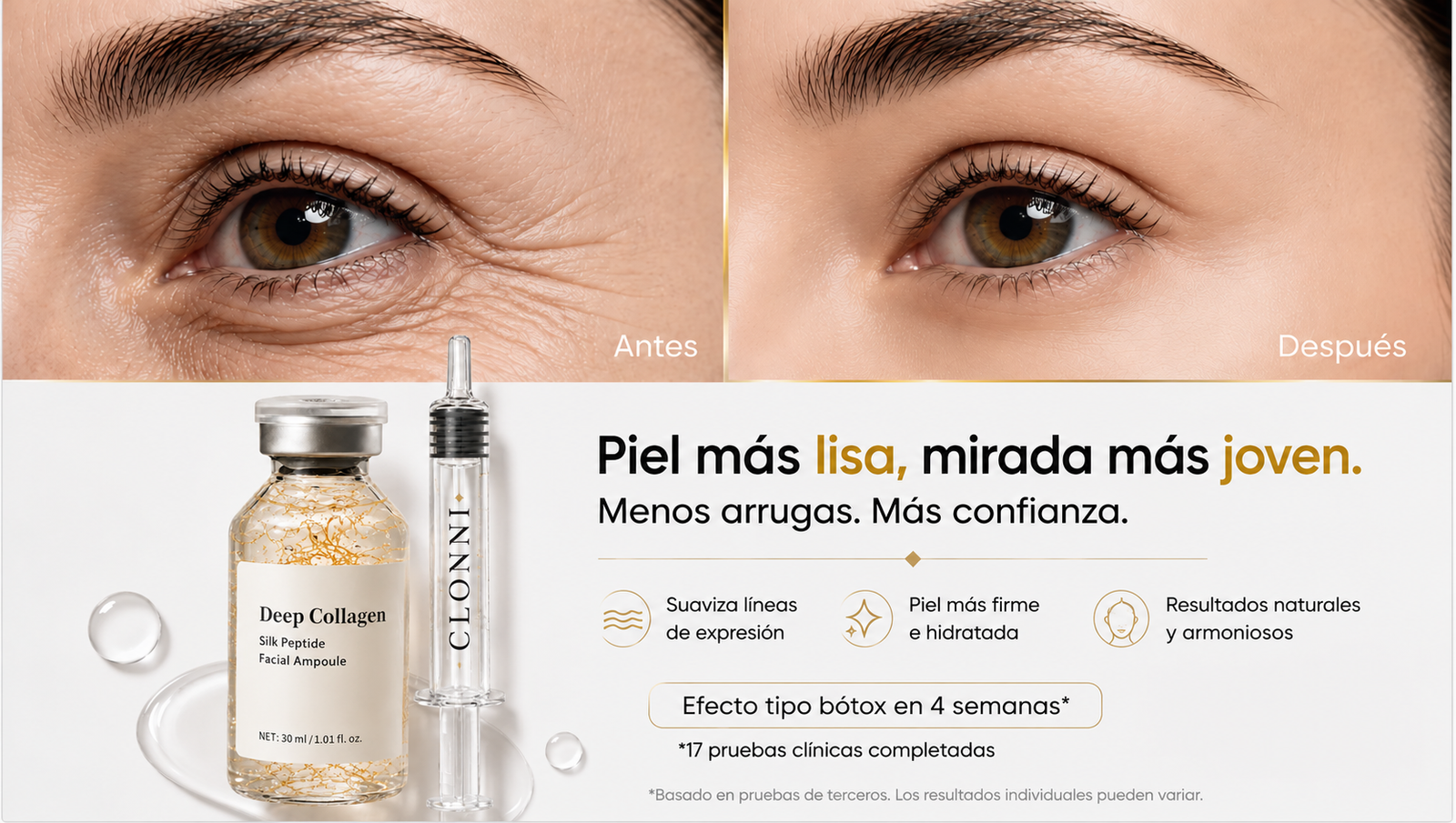Sérum Reafirmante de Colágeno y Péptidos de Seda